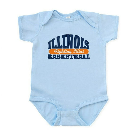CafePress - Fighting Illini Basketball Infant Bodysuit - Baby Light Bodysuit, Size Newborn - 24 Months