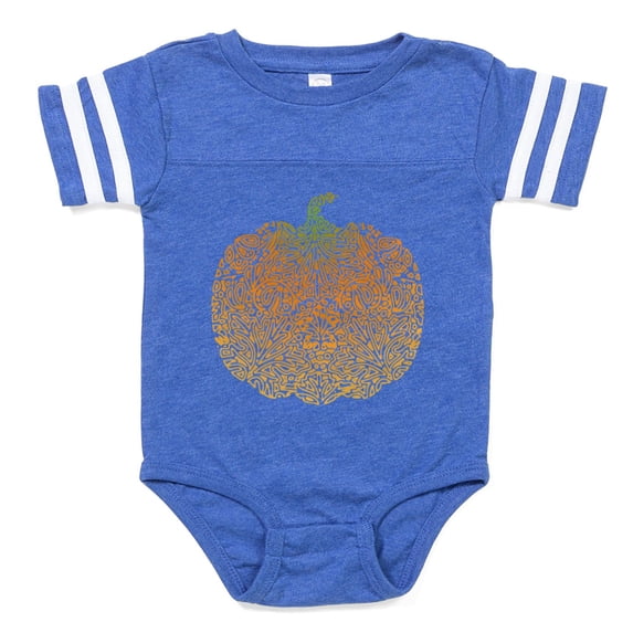CafePress - Filigree Pattern Pumpkin - Cute Infant Baby Football Bodysuit