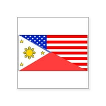 CafePress - Filipino American Flag Sticker - Square Sticker 3" x 3"