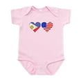 thumbnail image 1 of CafePress - Filipino American Hearts Body Suit - Baby Light Bodysuit, Size Newborn - 24 Months, 1 of 4