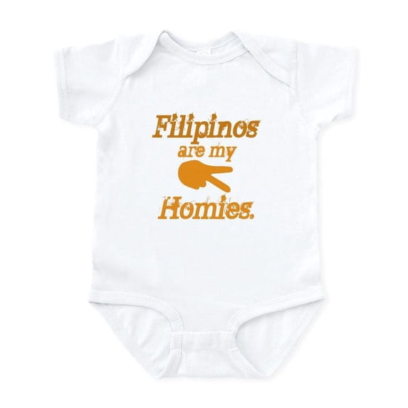 CafePress - Filipinos Are My Homies Infant Bodysuit - Baby Light Bodysuit, Size Newborn - 24 Months