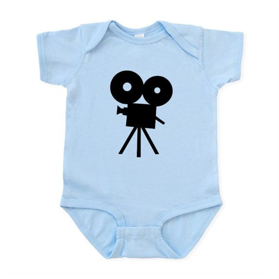 CafePress - Film Camera Movie Infant Bodysuit - Baby Light Bodysuit, Size Newborn - 24 Months