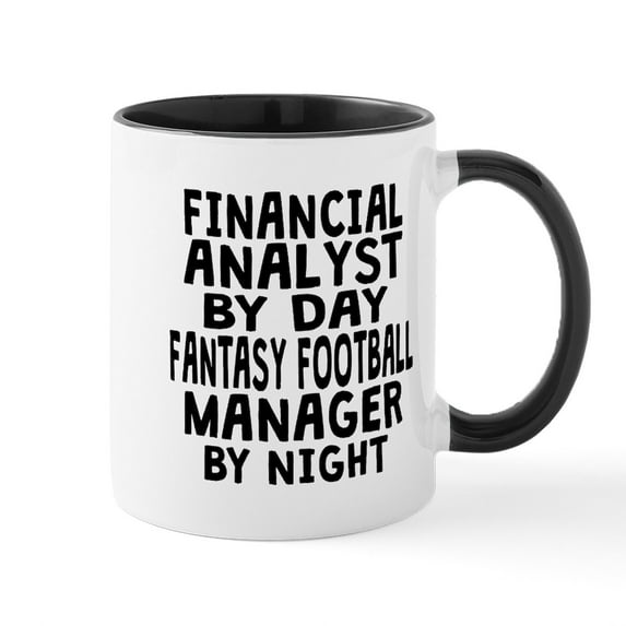 CafePress - Financial Analyst Fantasy Football Manager Mugs - 11 oz Ceramic Mug - Novelty Coffee Tea Cup