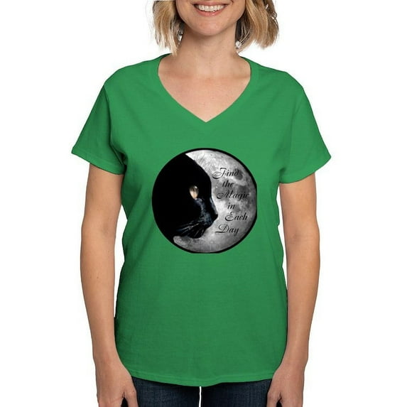 CafePress - Find The Magic T Shirt - Women's V-Neck Dark T-Shirt