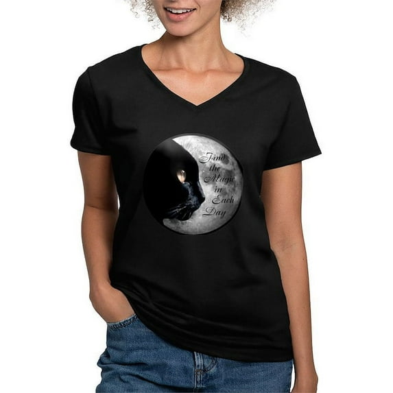 CafePress - Find The Magic T Shirt - Women's V-Neck Dark T-Shirt