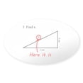 thumbnail image 1 of CafePress - Find X Math Problem - Sticker (Oval), 1 of 1