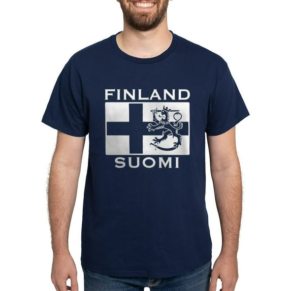 CafePress - Finland Suomi Flag Dark T Shirt - Men's Classic Graphic Cotton T-Shirt