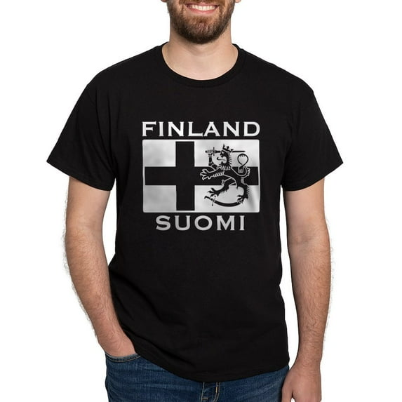 CafePress - Finland Suomi Flag Dark T Shirt - Men's Classic Graphic Cotton T-Shirt