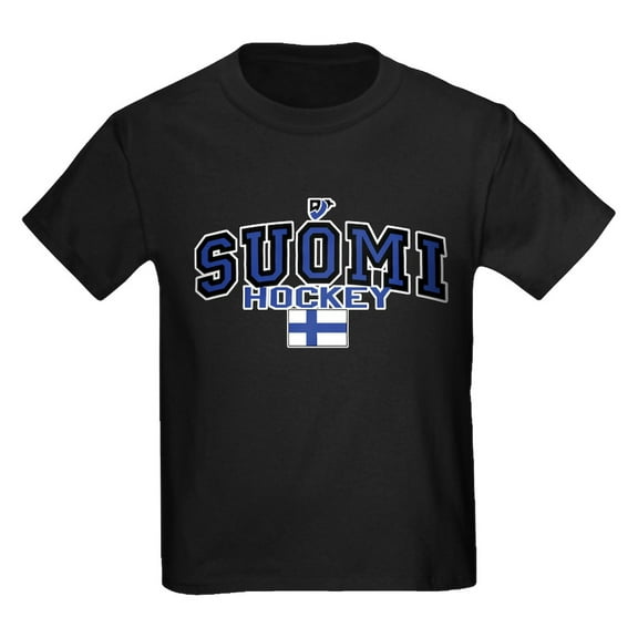 CafePress - Finland(Suomi) Hockey Kids Dark T Shirt - Dark T-Shirt Kids XS-XL