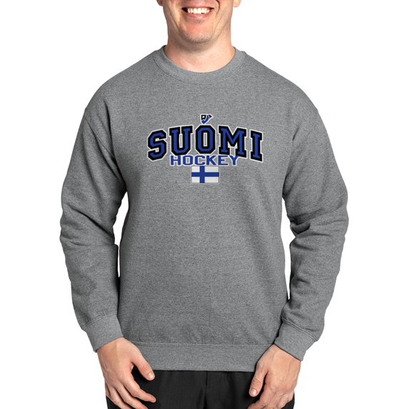 CafePress - Finland(Suomi) Hockey Sweatshirt - Crew Neck Sweatshirt