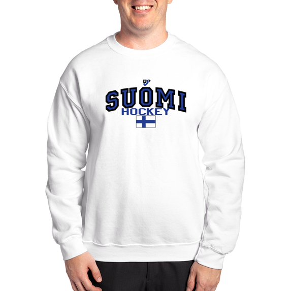 CafePress - Finland(Suomi) Hockey Sweatshirt - Crew Neck Sweatshirt