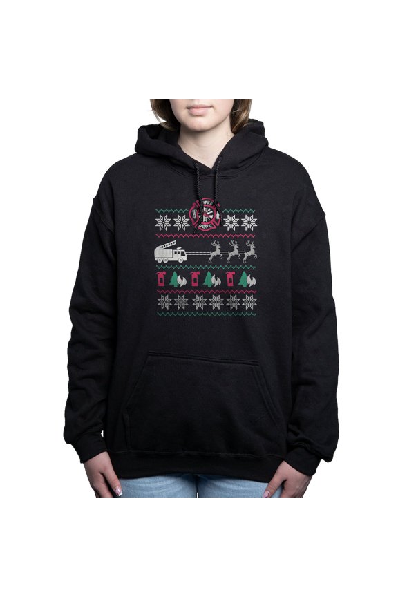 - Firefighter Christmas Sweater T Shirt Sweatshirt - Pullover Hoodie, Classic & Comfortable Hooded Sweatshirt