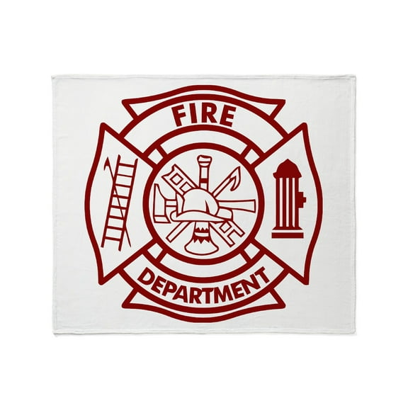 CafePress - Firefighter Maltese Cross Throw Blanket - Soft Fleece Throw Blanket, 50"x60" for All Ages