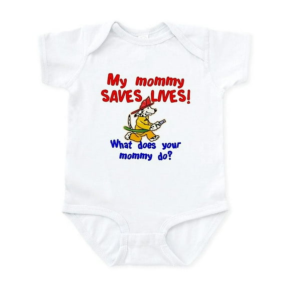 CafePress - Firefighter Mommy Infant Bodysuit - Baby Light Bodysuit, Size Newborn - 24 Months