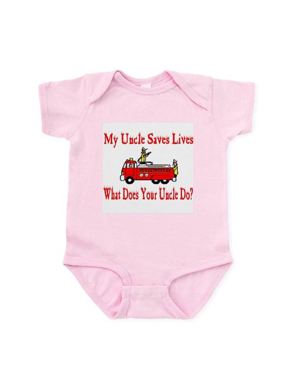 - Firefighter Saves Lives Uncle Infant Bodysuit - Baby Light Bodysuit, Size Newborn - 24 Months