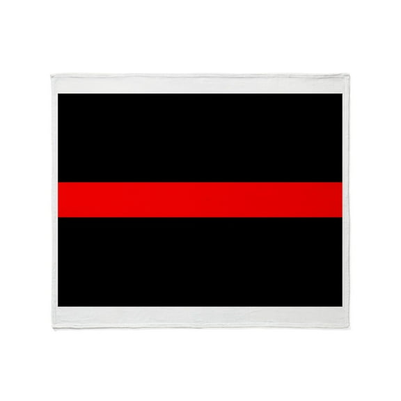 CafePress - Firefighter Thin Red Line Throw Blanket - Soft Fleece Throw Blanket, 50"x60" for All Ages
