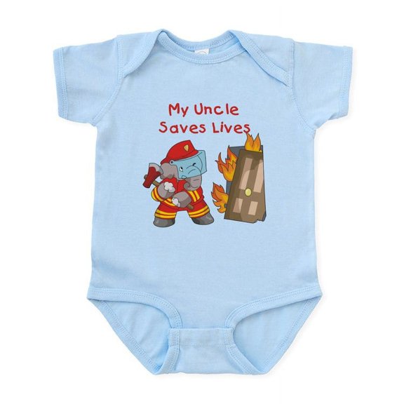 CafePress - Firefighter Uncle Infant Bodysuit - Baby Light Bodysuit, Size Newborn - 24 Months