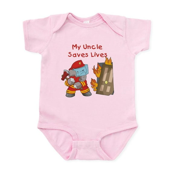 CafePress - Firefighter Uncle Infant Bodysuit - Baby Light Bodysuit, Size Newborn - 24 Months