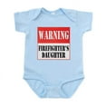 thumbnail image 1 of CafePress - Firefighter Warning Daughter Infant Bodysuit - Baby Light Bodysuit, Size Newborn - 24 Months, 1 of 4