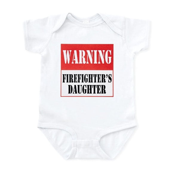 CafePress - Firefighter Warning Daughter Infant Bodysuit - Baby Light Bodysuit, Size Newborn - 24 Months