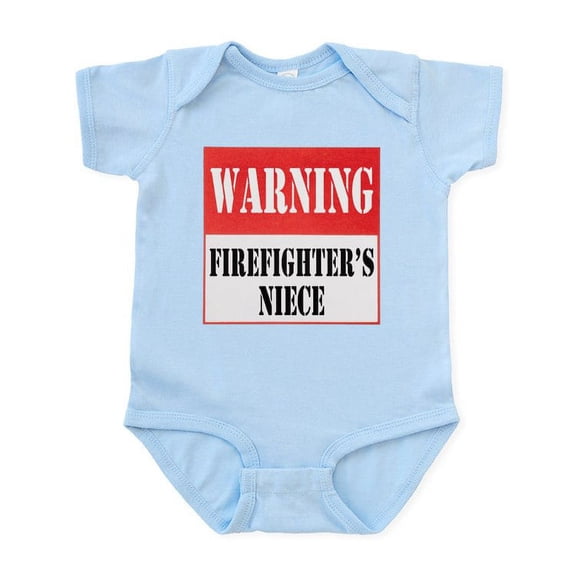 CafePress - Firefighter Warning Niece Infant Bodysuit - Baby Light Bodysuit, Size Newborn - 24 Months
