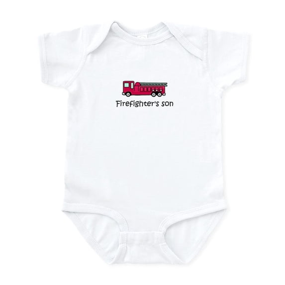 CafePress - Firefighter's Son Infant Bodysuit - Baby Light Bodysuit, Size Newborn - 24 Months