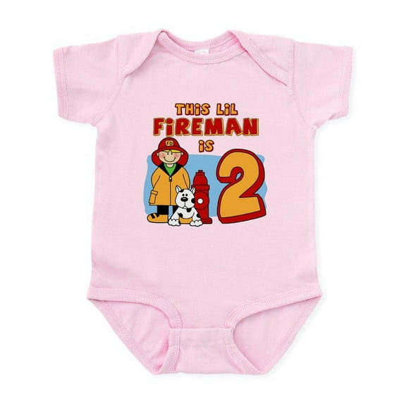 CafePress - Fireman 2Nd Birthday Infant Bodysuit - Baby Light Bodysuit, Size Newborn - 24 Months