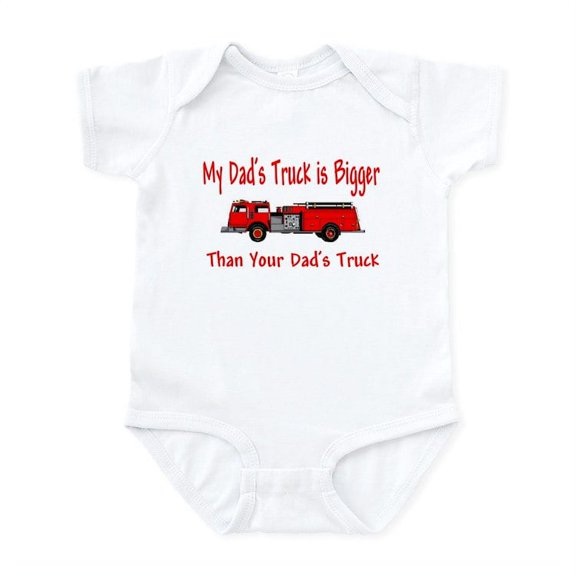 CafePress - Firetruck Daddy Infant Bodysuit - Baby Light Bodysuit, Size Newborn - 24 Months