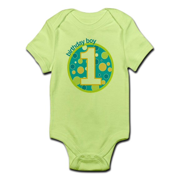 CafePress - First Birthday Boy T Shirts Infant Bodysuit - Baby Light Bodysuit