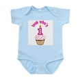 thumbnail image 1 of CafePress - First Birthday Cupcake (Girl) Infant Bodysuit - Baby Light Bodysuit, Size Newborn - 24 Months, 1 of 4