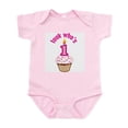 thumbnail image 1 of CafePress - First Birthday Cupcake (Girl) Infant Bodysuit - Baby Light Bodysuit, Size Newborn - 24 Months, 1 of 4
