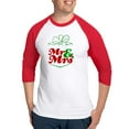 thumbnail image 1 of CafePress - First Christmas As Mr. &Amp; Mrs. Baseball Jersey - Cotton Baseball Jersey, 3/4 Raglan Sleeve Shirt, 1 of 4