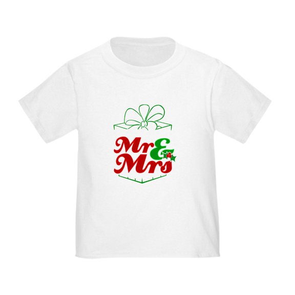 CafePress - First Christmas As Mr. &Amp; Mrs. Newlywed T Shirt - Cute Toddler T-Shirt, 100% Cotton