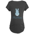 thumbnail image 1 of CafePress - First Easter Blue Bunny Maternity T Shirt - Maternity Dark T-Shirt, 1 of 3