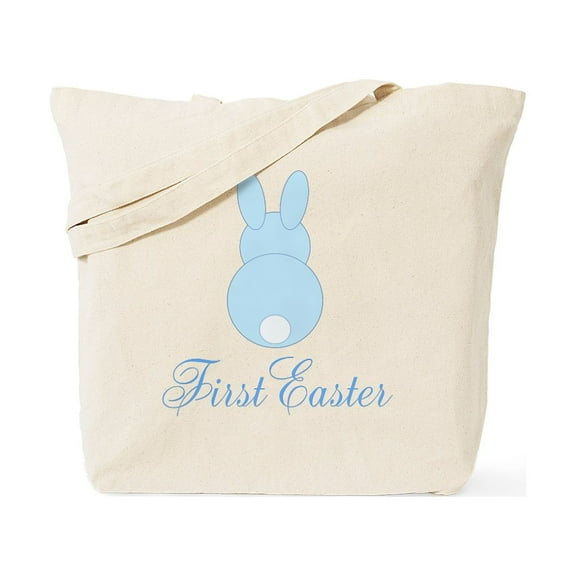 CafePress - First Easter Blue Bunny Tote Bag - Unisex Canvas Tote Bag, Beige, 1-Piece