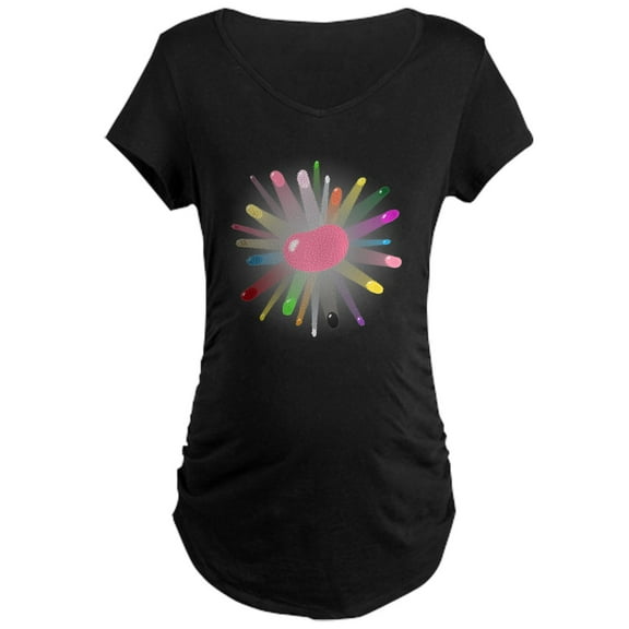 CafePress - First_Jelly_Bean_Blowout Maternity Dark T Shirt - Maternity Dark T-Shirt