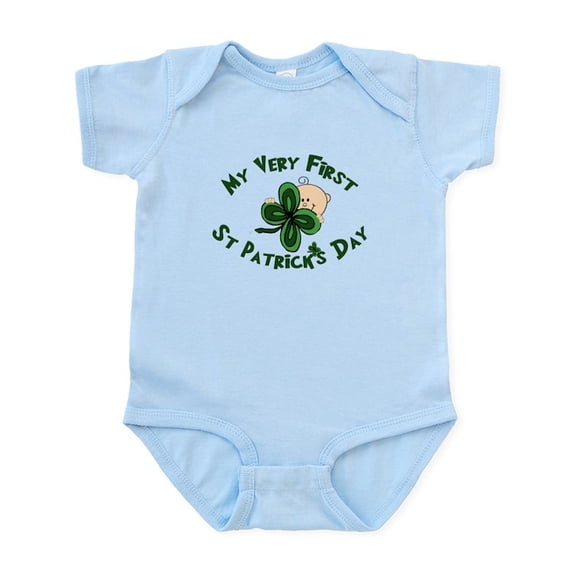 CafePress - First St. Patrick's Baby Infant Bodysuit - Baby Light Bodysuit, Size Newborn - 24 Months