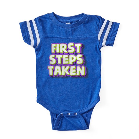 CafePress - First Steps Taken - Cute Infant Baby Football Bodysuit