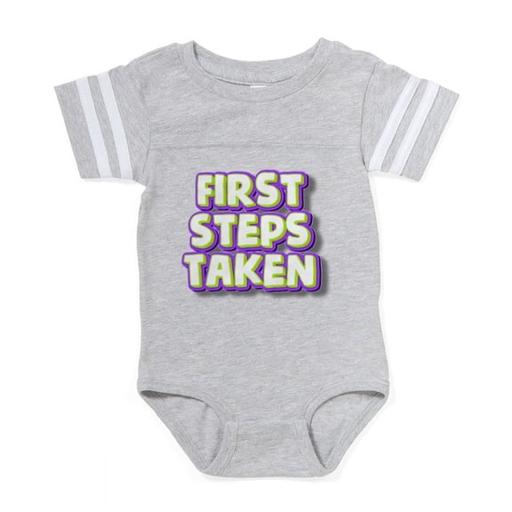CafePress - First Steps Taken - Cute Infant Baby Football Bodysuit