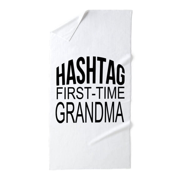 CafePress - First Time Grandma - Large Beach Towel, Soft 30"x60" Towel with Unique Design