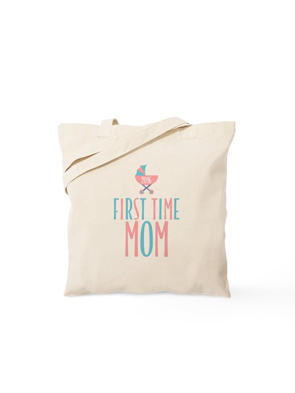 - First Time Mom Neutral Tote Bag - Unisex Canvas Tote Bag, Beige, 1-Piece
