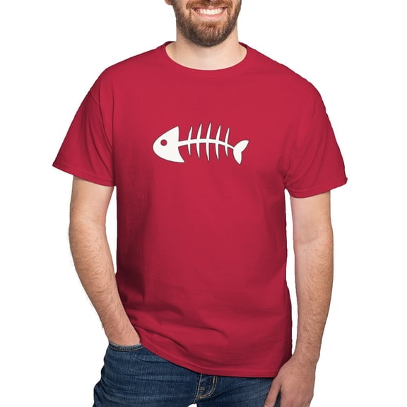 CafePress - Fish Bones T Shirt - Men's Classic Graphic Cotton T-Shirt