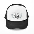 thumbnail image 1 of CafePress - Fish Fear Me - Adjustable Unisex Printed Trucker Hat with Mesh Back, 1 of 8