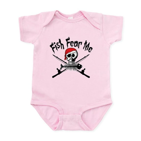CafePress - Fish Fear Me Infant Bodysuit - Baby Light Bodysuit, Size Newborn - 24 Months
