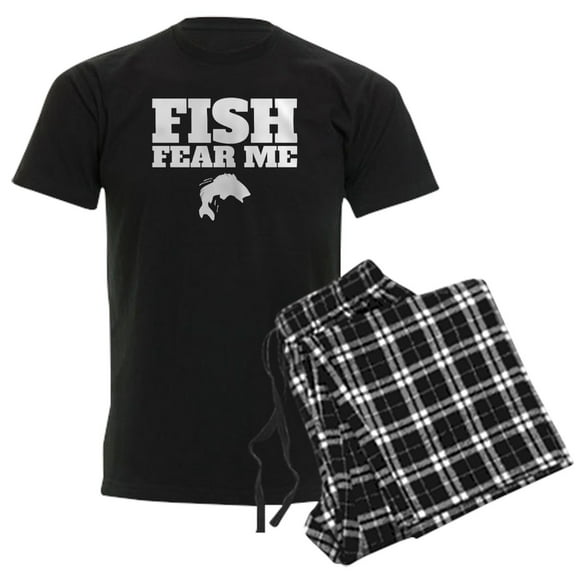 CafePress - Fish Fear Me Pajamas - Men's Dark Loose Fit Cotton Pajama Set