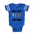 thumbnail image 1 of CafePress - Fish For Food - Cute Infant Baby Football Bodysuit, 1 of 3