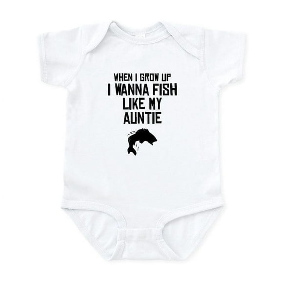 CafePress - Fish Like My Auntie Body Suit - Baby Light Bodysuit, Size Newborn - 24 Months