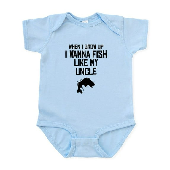 CafePress - Fish Like My Uncle Body Suit - Baby Light Bodysuit, Size Newborn - 24 Months
