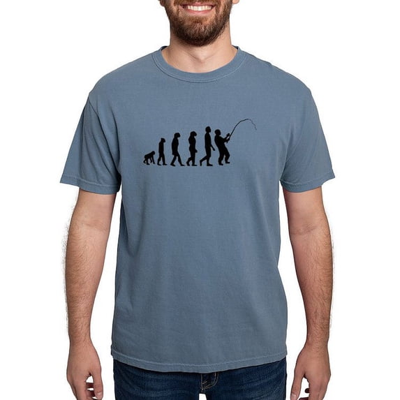 CafePress - Fishing Evolution T Shirt - Mens Comfort Colors Shirt