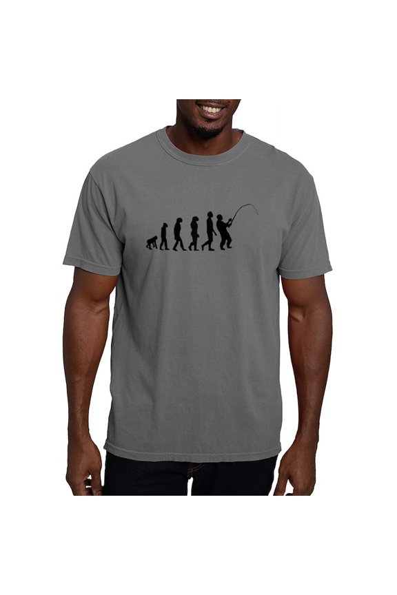 - Fishing Evolution T Shirt - Mens Comfort Colors Shirt
